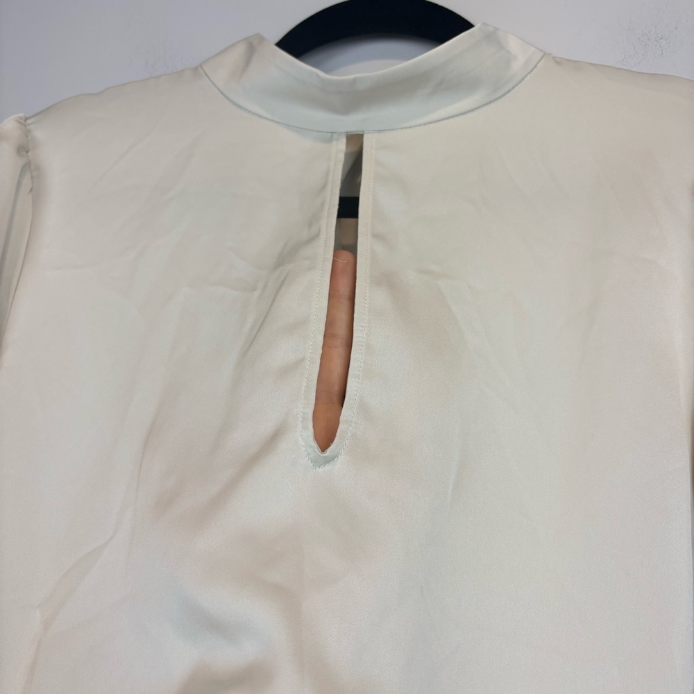 Aritzia Babaton Blouse in matte pearl satin - Picture 4 of 12